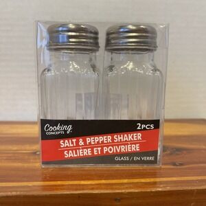 COOKING CONCEPTS Dining Room Restaurant Glass Bottle Salt and Pepper Shakers